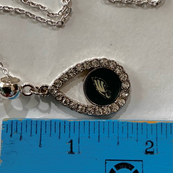 PHILADELPHIA EAGLES INSPIRED NECKLACE teardrop - Picture 4 of 6